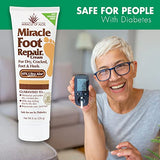 Miracle Foot Repair Cream (8 oz / 3-Pack) Repairs Dry Cracked Heels and Feet, 60% Pure UltraAloe Moisturizes, Softens, and Repairs