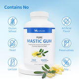 ML Naturals Mastic Gum 1000mg 240 Vegan Capsules. Premium Quality, Supports Stomach & Duodenal Health