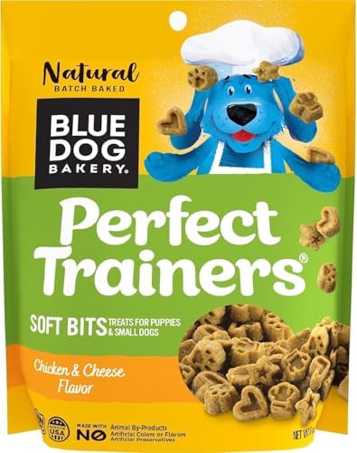 Blue Dog Bakery Natural Dog Treats, Perfect Trainers, Low Calorie Dog Training Treats, Chicken & Cheese Flavor, 6oz, 8 Count