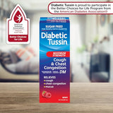 DIABETIC TUSSIN DM Maximum Strength Cough Medicine with Chest Congestion Relief - 8 Fl oz - Liquid Cough Syrup, Safe for Diabetics, Berry Flavored