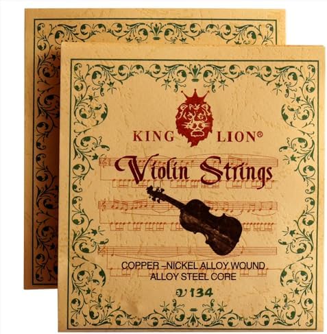 Fansjoy 2 Sets Violin Strings Full Set (G-D-A-E), Universal Violin Strings with Nickel-plated Ball Ends, Compatible with 4/4, 3/4, 1/2 and 1/4 Violins