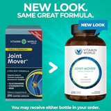 Vitamin World Triple Strength Joint Mover, Glucosamine Chondroitin with MSM Joint Support Supplement, Collagen & Boswellia Serrata Extract, Support Joint Strength, Comfort & Flexibility, 270 Caplets