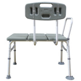 Winado Tub Transfer Bench for Bathtub with Backrest & Armrest, Supports up to 330 lbs Aluminium Alloy Bath Chair, Gray