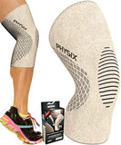 PHYSIX GEAR Knee Support Brace - Premium Recovery & Compression Sleeve for Meniscus Tear, ACL, MCL Running & Arthritis - Best Neoprene Stabilizer Wrap for Crossfit, Squats & Workouts -Single Beige XL