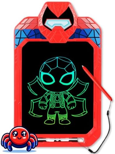 LCD Writing Tablet for Kids 10 Inch Spider Hero for Toddler 2 3 4 5 6 - Paint, Doodle Board, Drawing Pad - Travel Toys, Road Trip Car Activities, Birthday Christmas Gift Boys & Man