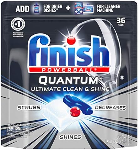 Finish Quantum Max Powerball, 36ct, Dishwasher Detergent Tablets, Ultimate Clean & Shine