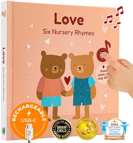 Cali's Books Love Nursery Rhymes Musical Book USB-C Rechargeable
