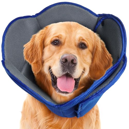 IDOMIK Dog Cone for Dogs After Surgery, Comfy Soft Dog Cones for Large