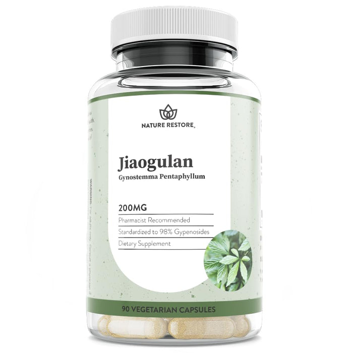 Jiaogulan Extract Supplement, Our Gynostemma Pentaphyllum is Standardized to 98 Percent Gypenosides, Natural AMPK Activator, Non GMO, Gluten Free, 90 Gynostemma Capsules, Vegan