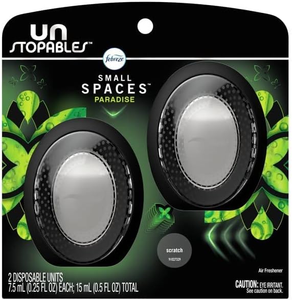 Febreze Small Spaces Unstopables Air Freshener Paradise, 25 fl. oz., Pack of 2