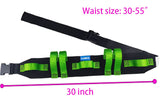 LAMBOX Gait Belt Transfer Walking Belt with Multi Handles- Walking Assist Aid for Elderly, Seniors, Therapy (7 Green Handles 60" with Plastic Release Buckle)