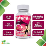 Red Maca capsules for women 1000mg per serving Female health supplement l Energy booster and hormone regulator l 100% organic and natural maca root l Sikyriah (100 count)