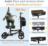 Aojin Knee Scooter，Steerable Knee Walker Economical Knee Scooters for Foot Injuries Best Crutches Alternative