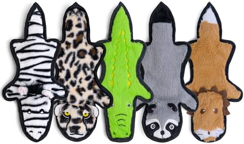 SHARLOVY No Stuffing Dog Toys Crinkle Squeaky Dog Toy, Long Lasting Dog Chews for Aggressive, Plush Dog Puppy Chew Toys for Teething, Durable Dog Toy with 6 Tough Layers for Small Medium Large Breed