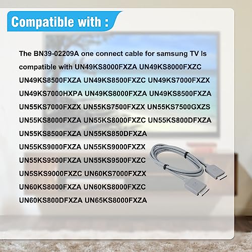 BN39-02209A BN39-02210C One Connect Cable is Compatible with Samsung TV UN49KS8500FXZA UN49KS8500FXZC UN49KS8000FXZA UN49KS8000FXZC