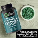 The Chlorella Company | Fermented Chlorella & Spirulina Tablets | Broken Cell Wall | 1,080 Tablets | Chlorophyll | Supergreens | Gluten-Free | Vegan | Non-GMO