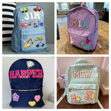 ROSLILY Personalized Backpacks for Girls Back To School Backpack Kids Custom Backpack With Name Patch Nylon School Backpack Gifts for Boys Toddles Students Birthday Christmas