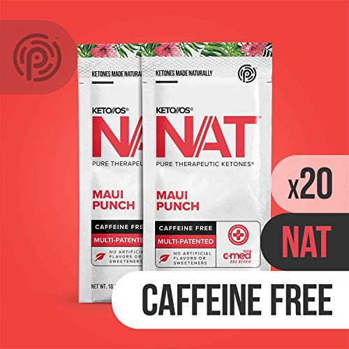 PRÜVIT Keto//OS NAT® Maui Punch Keto Supplements – Caffeine Free - Exogenous Ketones - BHB Salts Ketogenic Supplement for Workout Energy Boost for Men and Women (20 Count)