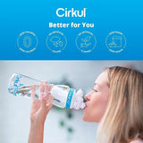 Cirkul 32oz. Chameleon Stainless Steel Water Bottle Starter Kit with Green Lid, 2 Flavor Cartridges (1 LifeSip Blackberry Blueberry, 1 GoSip Berry Blue Punch) Zero Calories and No Sugar