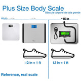 Urby Extra Wide Scale for Body Weight, Talla Extra Balanzas para Pesar Personas, Plus Size Scale with Easy to Read External Display. Gift for Seniors, Plus Size Person. 300kg/660lb Capacity.