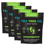 Tea Tree Oil Foot Soak with Epsom Salt - Made in USA - for Toenails, Athlete's Foot, Itchy Feet, Stubborn Smelly Foot Odor, Pedicure, Foot Calluses & Soothes Sore Tired Achy Feet - 64 oz
