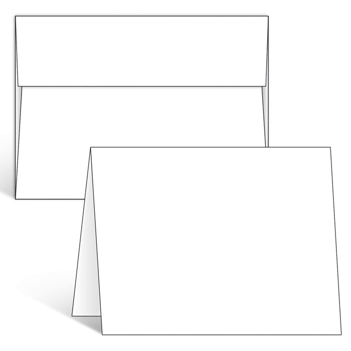 Blank White Cards and Envelopes 100 Pack, Ohuhu 5 x 7 Heavyweight Folded Cards and A7 Envelopes for DIY Christmas Greeting Cards, Wedding, Birthday, Invitations, Thank You Cards & All Occasion