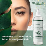 Aquableu Eucalyptus Massage Oil 100% Pure & All-Natural - Natural at-Home Massage Therapy, Soothes Skin & Muscles - Full Body Relaxing Massage Oil for Men and Women 12 fl oz