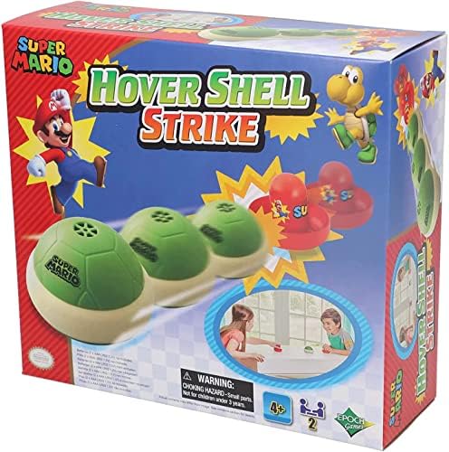 Super Mario Hover Shell Strike - Tabletop or Floor Multiplayer Sports Game for Ages 4+
