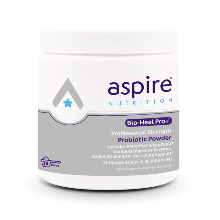 Aspire Nutrition Bio-Heal Pro Plus Probiotic Powder Supplement for Women, Men, and Kids