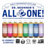 Dr. Bronner's - Pure-Castile Liquid Soap (Rose, 16 ounce, 2-Pack) - Made with Organic Oils, 18-in-1 Uses: Face, Body, Hair, Laundry, Pets and Dishes, Concentrated, Vegan, Non-GMO