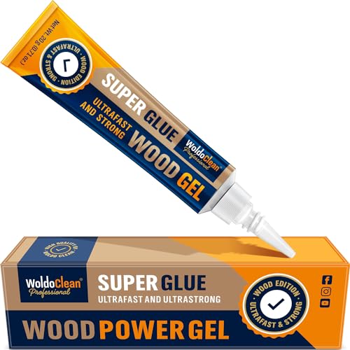 Super Glue Gel for bonding Wood, Oak, Board, Table, Chair, Furniture - Water-Resistance, withstands Exposure to Water, Sun, and Extreme temperatures