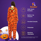 ressber Unisex Adult Onesie Pajamas Animal One Piece Halloween Costume Christmas Sleepwear Jumpsuit (Tigger, Small)