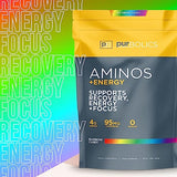 Purbolics Aminos + Energy | Supports Recovery, Energy & Focus | 95mg of Caffeine, 0 Sugar & 60 Servings (Rainbow Candy)