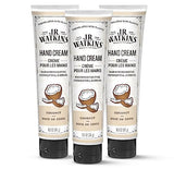 J.R. Watkins Natural Moisturizing Hand Cream, Hydrating Hand Moisturizer with Shea Butter, Cocoa Butter, and Avocado Oil, USA Made and Cruelty Free, 3.3oz, Coconut, 3 Pack