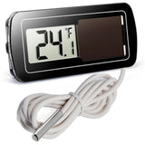 Digital Panel Thermometer, Solar Powered. External Probe on 6-ft Cable. Easy-Read LCD. -50 to 188 °F. Accurately Monitor Temperature in Coolers, Freezers, Incubators, Reptile Enclosures and More.