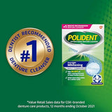 Polident Overnight Whitening Denture Cleanser Tablets - 84 Count (Pack of 3)