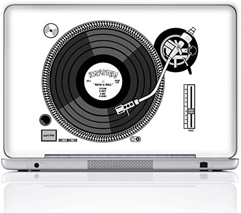 Meffort Inc 14 Inch Laptop Notebook Skin Sticker Cover Art Decal (Free Wrist pad) - Record Player
