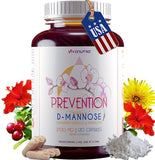 D Mannose Capsules 2000 MG Per Day - With Cranberry Pills for Urinary Tract Infection - Fast-Acting Pills For Bladder Health, UTI, Flush Impurities, d-mannose 4-in-1 Formula for men and women 120CT