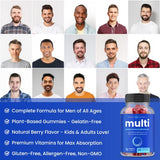 NutraChamps Men's Multivitamin Gummies | Vitamins A, B, C, D, E, Biotin, Folic Acid | Daily Multivitamin for Men | Chewable Men's Gummy Multivitamins | Bone, Brain, Heart, Immune & Energy Supplement