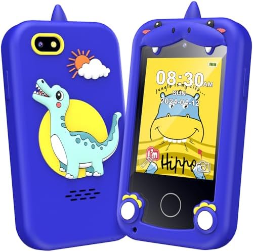 Kids Phone for Boys, Toys for 3-10 Year Old Boys Girls Christmas Birthday Gifts for Kids, Touchscreen Toddler Smartphone Learning Toys, Kids Toys Play Cell Phones with Camera, Games, Music, 8GB Card