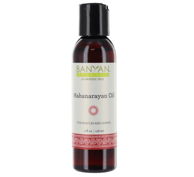 Banyan Botanicals Mahanarayan Oil – 99% Organic Ayurvedic Massage Oil – Soothes Sore Muscles, Supports Healthy and Comfortable Joints, Tendons & Muscles – 4oz. – Non GMO Sustainably Sourced Vegan