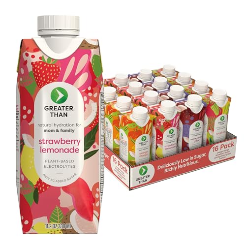 Greater Than Lactation Supplement Support, Coconut Water, Vitamins & Electrolyte Drink for Breastfeeding, Breast Milk & Immune Support, Lactation Cookies Alt, Gluten Free, Low Sugar, 16 Variety Pack