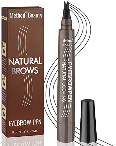 Eyebrow Pen - iMethod Upgrade Eyebrow TattooPen, Eyebrow Makeup, Long Lasting, Waterproof and Smudge-proof, Dark Grey