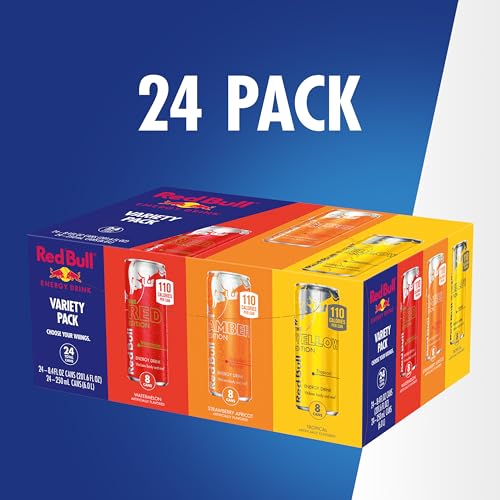 Red Bull Energy Drink Variety Pack, Red Bull Red, Yellow, and Amber Ed