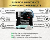 Collagen Peptides Powder with Vitamin C & Hyaluronic Acid - Organic Cleanest Sources & Super High Absorption - Hydrolyzed Multi Type I, II, III, V, X - Skin Hair Joint Supplement Made in USA