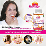 Collagen Gummies- Natural Marine Collagen for Women, and Men- Collagen Supplements for Skin Joint, Hair, Nails- Hydrolyzed Type 2 & 1 3- Replace Pills and Powders - No Gelatin, Kosher, Halal- 100 Ct.