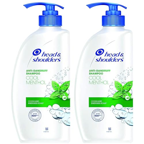 Head & Shoulders Anti Dandruff Shampoo, 2 Pack, Cool Menthol Scent Refreshes and Cleanses Scalp, Daily Use For all Hair Types, 22 oz Pump Bottles