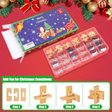 Brain Teaser Puzzle Advent Calendar 2023 for Kids, 24 Days of Christmas Countdown Calendar Gift with 3D Metal Wire and Plastic Puzzle Toys Decoration Holiday Party Favors for Adults Teens Boys Girls