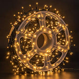 FUNPENY 164FT 500 LED Christmas Indoor Outdoor Decorative String Lights, 8 Modes Waterproof Green Wire LED Fairy Light for Christmas Party Wedding Garden Home Decoration (Warm White)