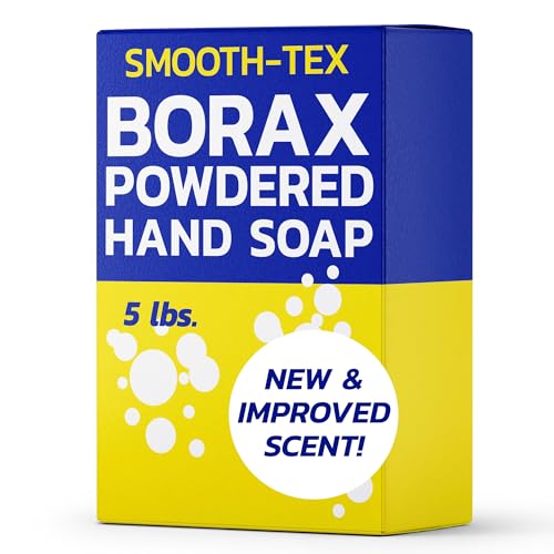 Borax Powdered Hand Soap, Heavy Duty Industrial Hand Wash Removes Grease, Grime and Oil from Hands for Auto Mechanics and Industrial Workers, Compare to Boraxo (5 Pounds)